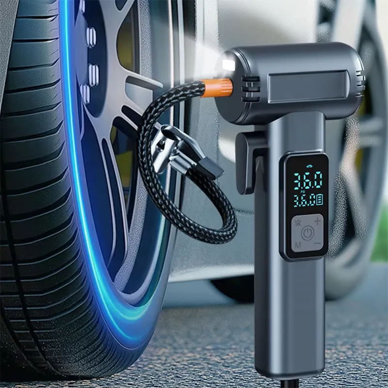 Tire Pressure Monitor - เครื่องสูบลมยางไร้สายปรับแต่งได้พร้อมจอแสดงผลดิจิตอล LCD ตรวจสอบแรงดันลมยางสำหรับรถยนต์ รถจักรยานยนต์ จักรยาน