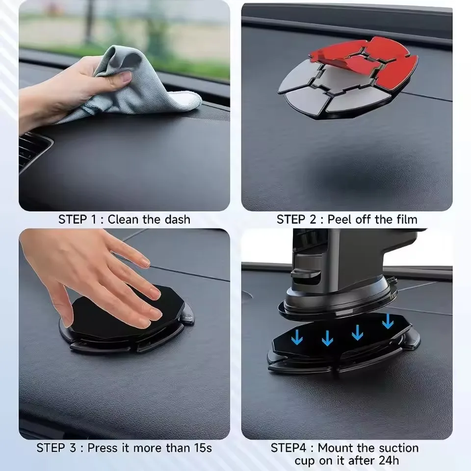 Car Anti-Slip Dashboard Mat - แผ่นยึดโทรศัพท์แบบดูดติดกระจกรถยนต์ สำหรับแผงหน้าปัดโค้ง ป้องกันการลื่น ใช้ได้กับรถยนต์ทั่วไป