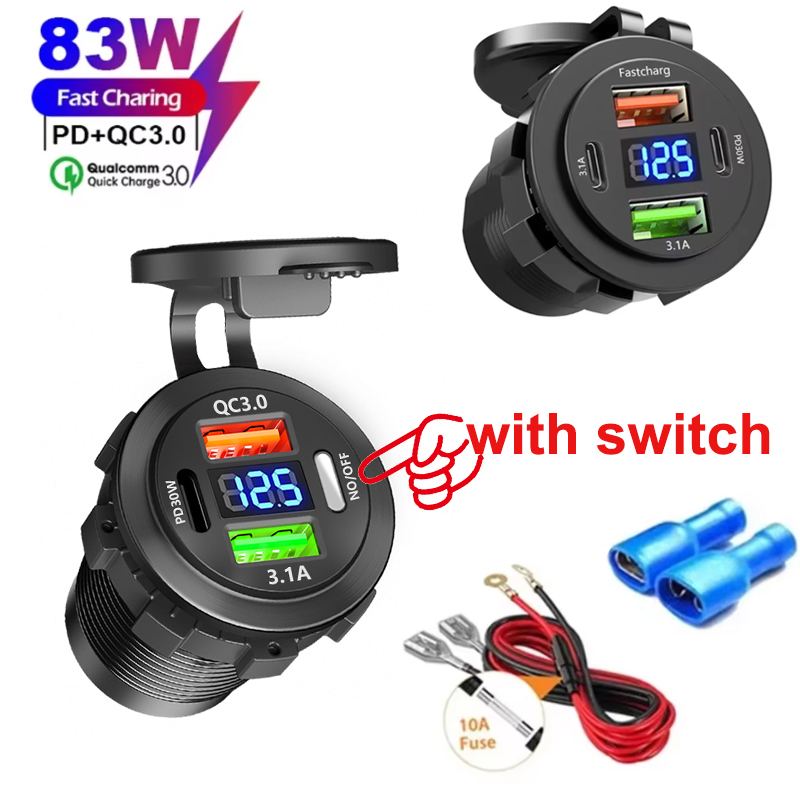 Car Accessories Thailand - QC 3.0 PD30W ที่ชาร์จในรถยนต์แบบ USB คู่