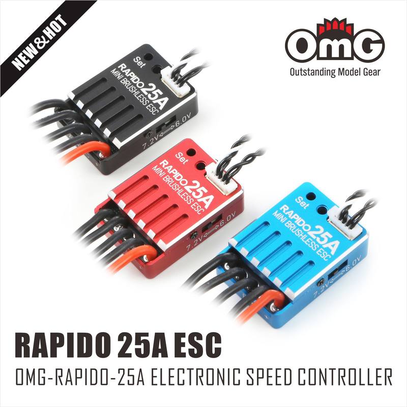 Car Accessories Omg - อุปกรณ์เสริมสำหรับอัพเกรดรถบังคับวิทยุ Omg รุ่นมินิ 25A Brushless ESC