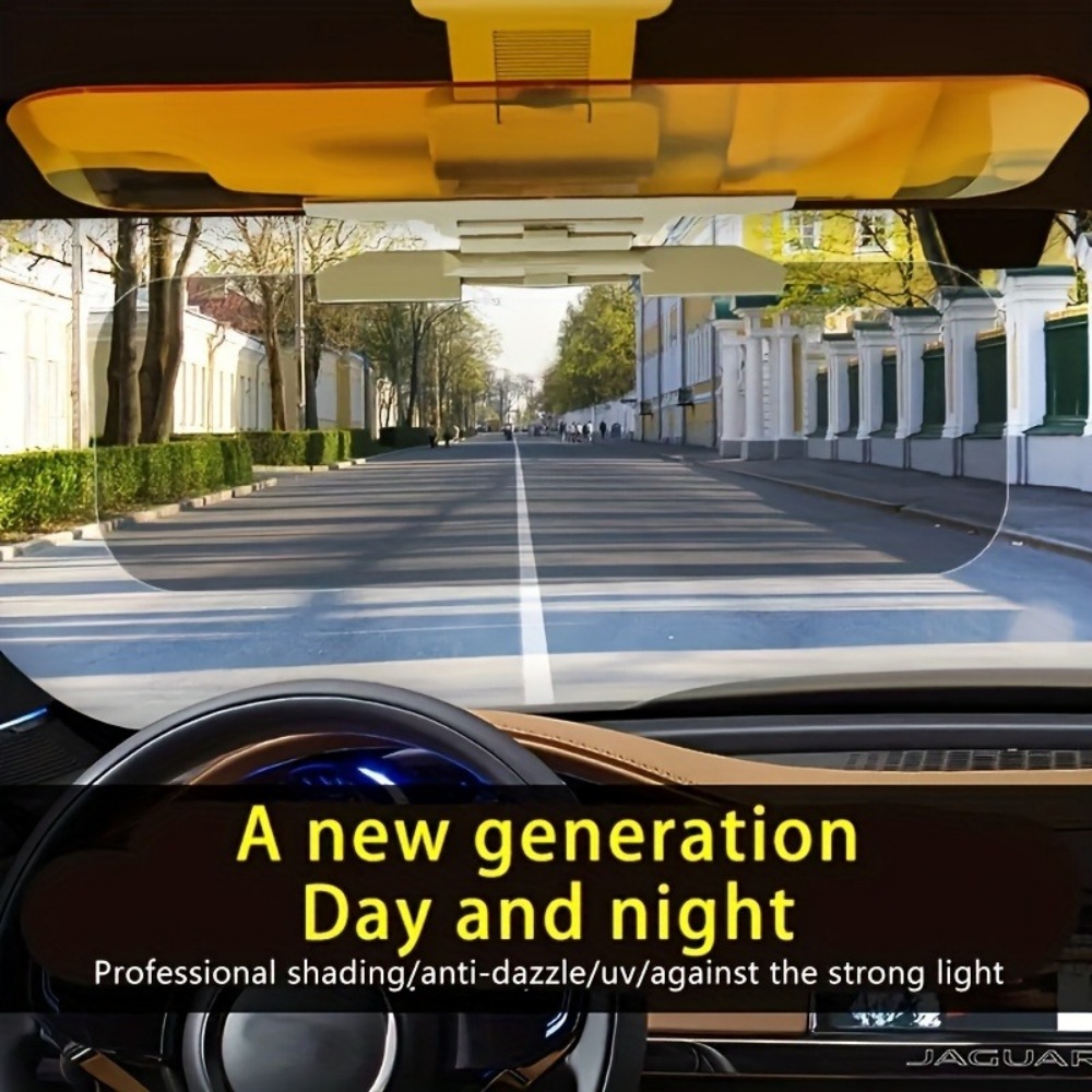 Car Accessories For Night Driving - แผ่นบังแดดรถยนต์แบบพับได้ ป้องกันแสงสะท้อน ป้องกันรังสียูวี โพลาไรซ์ ช่วยมองเห็นในเวลากลางคืน อุปกรณ์ตกแต่งภายในรถยนต์