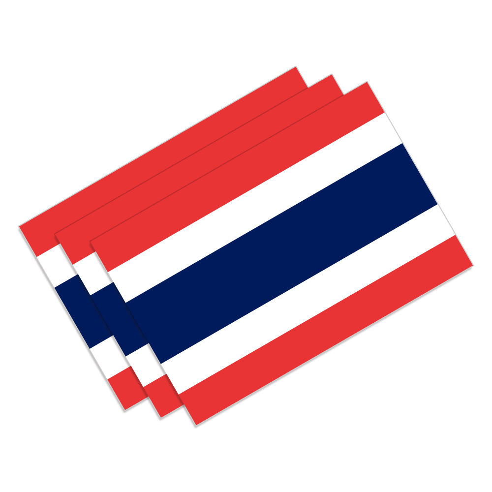Car Accessories Thailand - 3ชิ้นธงชาติไทยสติกเกอร์รถตกแต่งรถจักรยานยนต์สติกเกอร์พีวีซีกันน้ำรูปลอกสไตล์อุปกรณ์แต่งภายนอกรถ