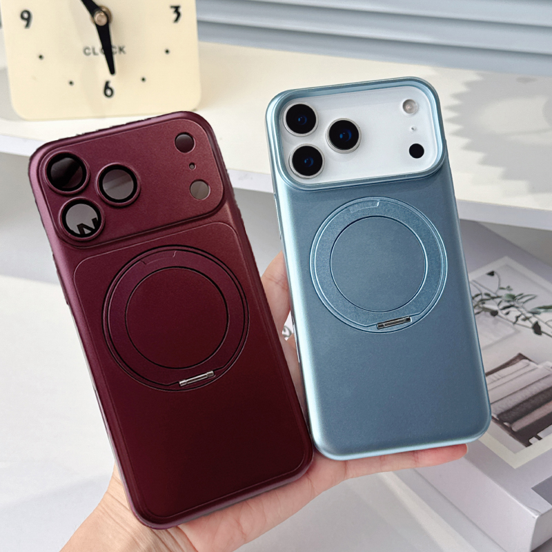 Car Phone Holder Magnetic - 360 ° ที่ยึดโทรศัพท์ในรถยนต์แบบหมุนได้ วัสดุโลหะ พร้อมฝาหลังแข็งแบบด้าน รองรับ
