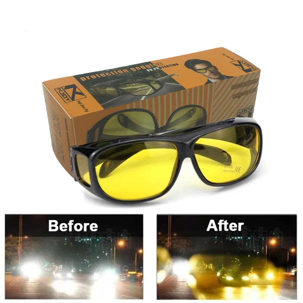 Car Accessories For Night Driving - แว่นตาขับรถกลางคืนปี 2026 ป้องกันแสงสะท้อน แว่นตาขับรถ ป้องกันแสงในรถยนต์ อุปกรณ์เสริมภายในรถยนต์