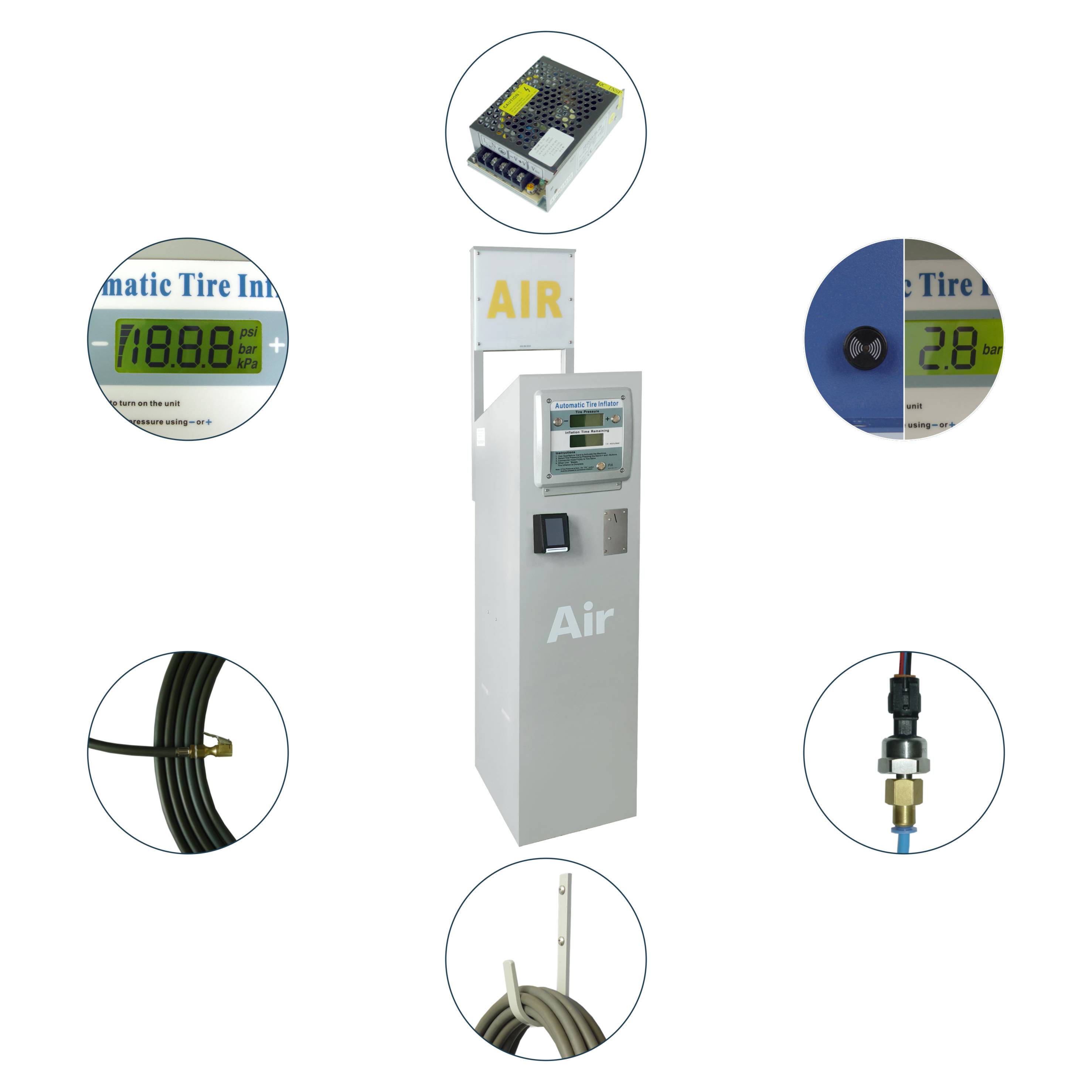 เครื่องเติมลมยางแบบสองกระบอกกั - Tire Pressure Monitor บทวิจารณ์และราคา
