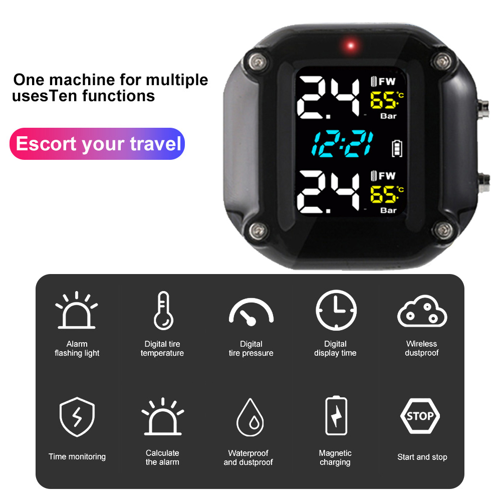 เซ็นเซอร์แรงดันลมยางรถจักรยานย - Tire Pressure Monitor บทวิจารณ์และราคา