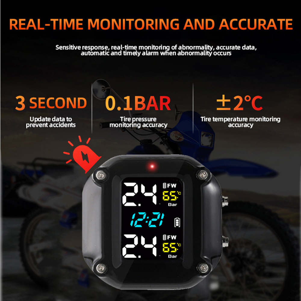 เซ็นเซอร์แรงดันลมยางรถจักรยานย - Tire Pressure Monitor บทวิจารณ์และราคา
