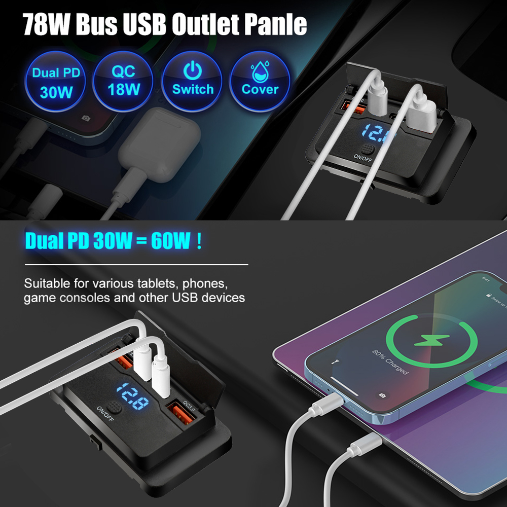 96W Dual PD Dual QC3.0 ประเภท  - Car Accessories Thailand บทวิจารณ์และราคา