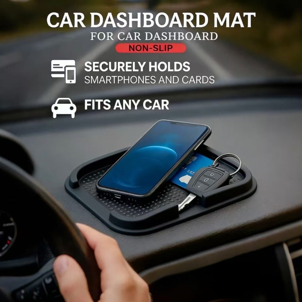 แผ่นซิลิโคนกันลื่นสำหรับวางโทร - Car Anti-Slip Dashboard Mat บทวิจารณ์และราคา