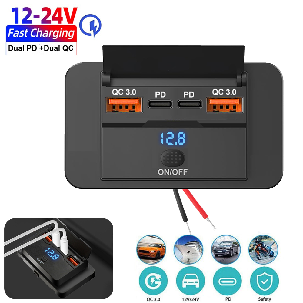ใหม่ 4 พอร์ต Car Charger SOCKE - Car Accessories Thailand บทวิจารณ์และราคา