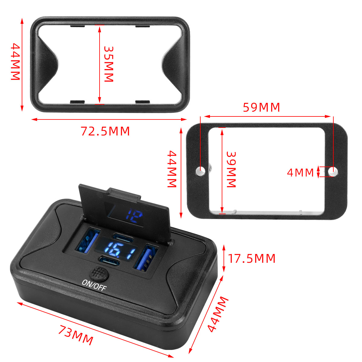 แผง USB สำหรับรถบ้าน 108W 4 พอ - Car Accessories Thailand บทวิจารณ์และราคา