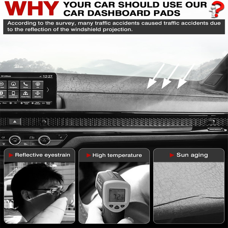 แผ่นปิดคอนโซลหน้ารถยนต์ ป้องกั - Car Anti-Slip Dashboard Mat บทวิจารณ์และราคา