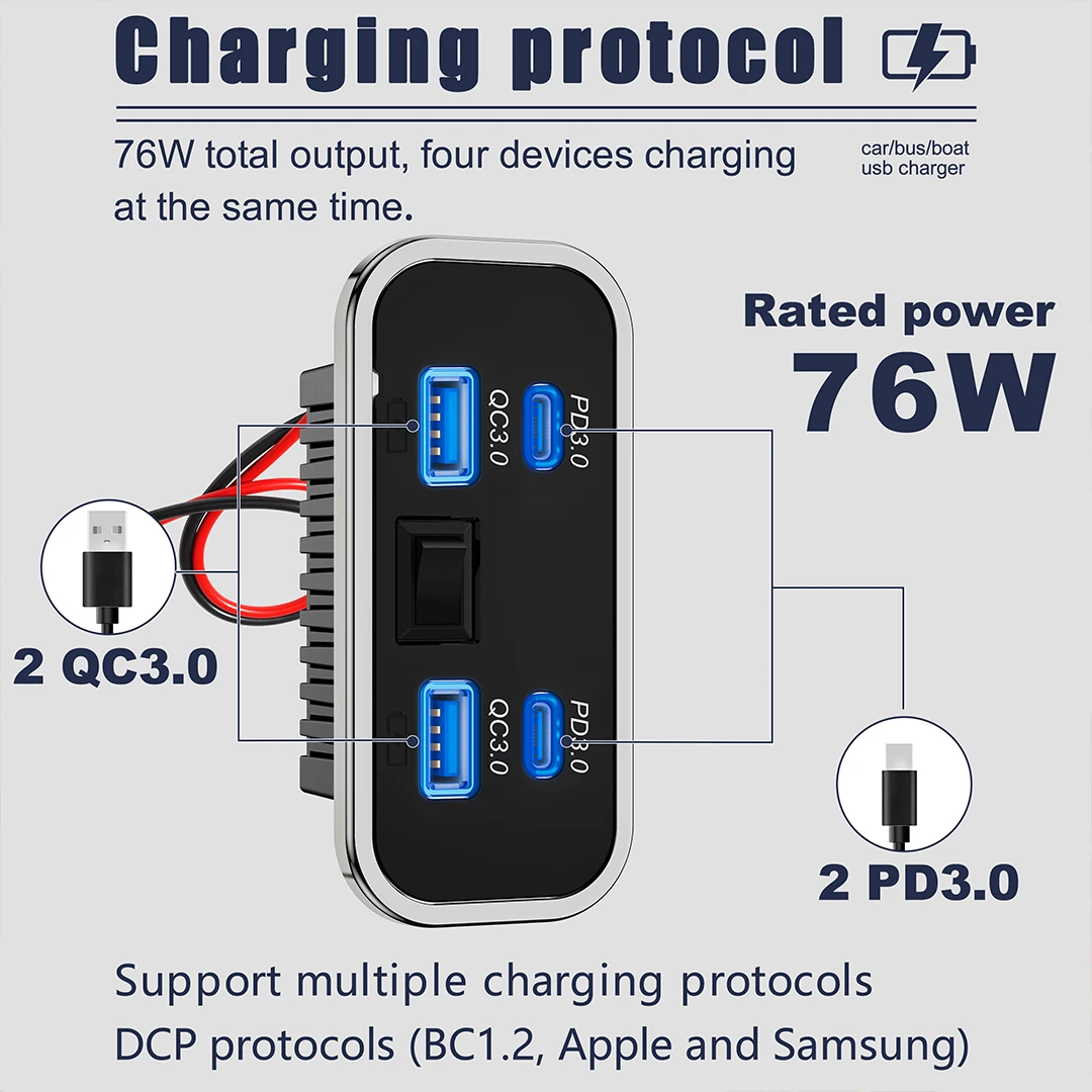 อะแดปเตอร์ชาร์จติดผนังแบบ 12V- - Car Accessories Thailand บทวิจารณ์และราคา