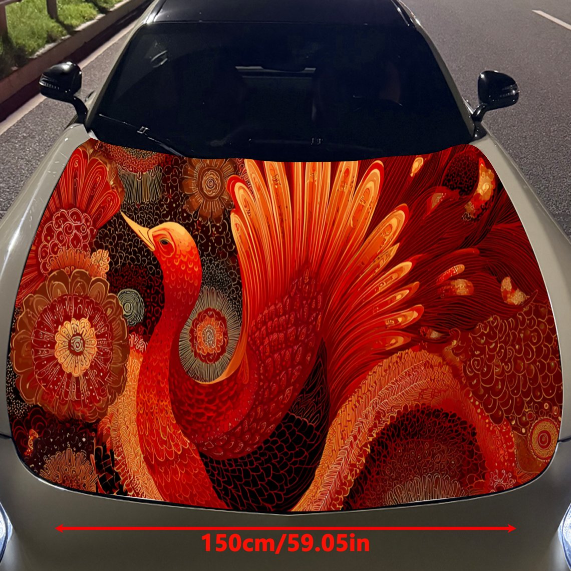 สติกเกอร์ติดฝากระโปรงรถลายฟีนิ - Car Accessories Phoenix บทวิจารณ์และราคา