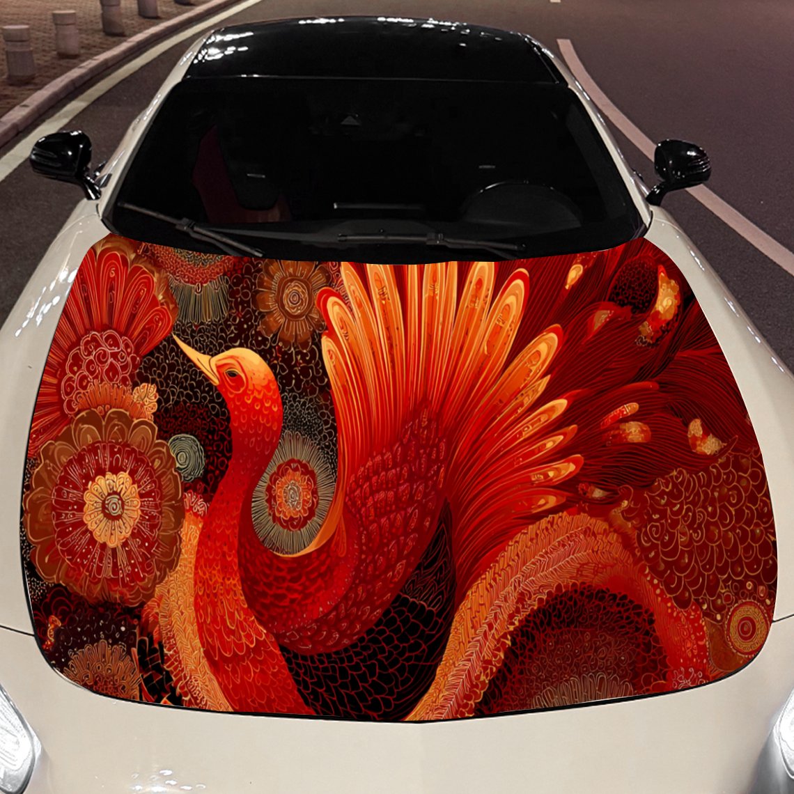 สติกเกอร์ติดฝากระโปรงรถลายฟีนิ - Car Accessories Phoenix บทวิจารณ์และราคา